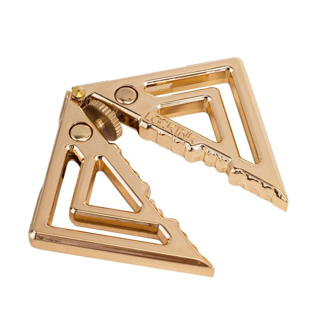 Затискачі для сосків із важкою підвіскою LOCKINK Adjustable Nipple Clamps with Heavy Pendant — Golden Sex Aura Київ - фото 3