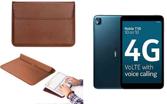 Чохол-конверт VitoCase для Nokia Tab T10, з функцією підставки для планшета Коричневий Київ