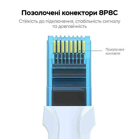 Мережевий кабель Vention Cat.5E UTP Patch Cable 1.5M Blue (VAP-A10-S150) Київ