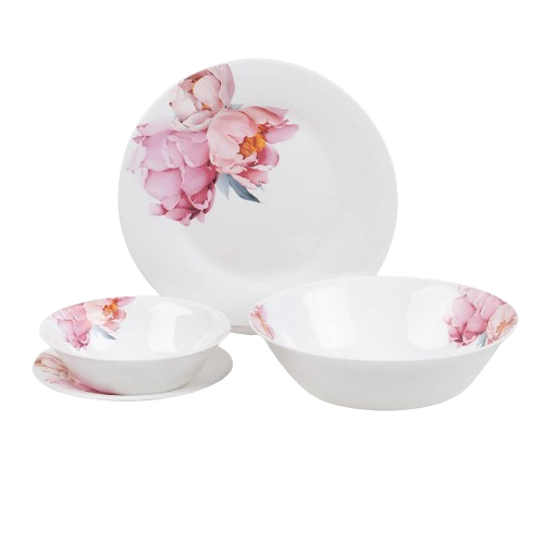 Набір посуду столовий Peonies 19 предметів (обідня-d22,5см/десертна-d20см/супова-d17,5*5,5см/салатни Житомир