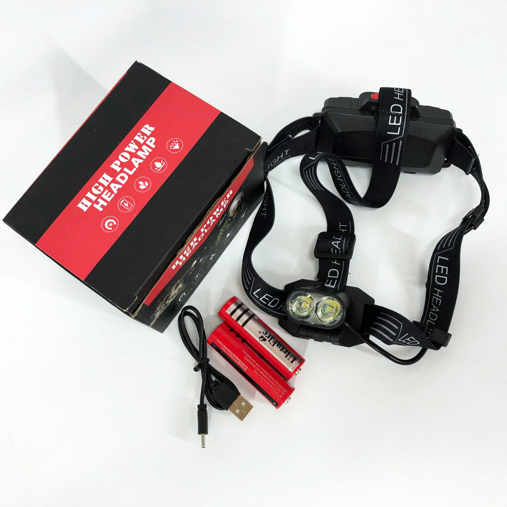 Ліхтарик налобний світлодіодний надпотужний Police 2128-2T6, Налобний світлодіодний ліхтар GU-43 Львів - фото 11