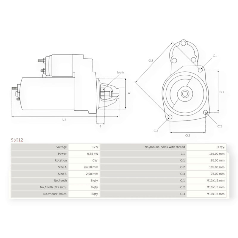 Стартер автомобіль Рено Kangoo, Laguna 1.6i (2001-) (12В, 0.85кВт, 8 зуб) Мукачево - фото 1