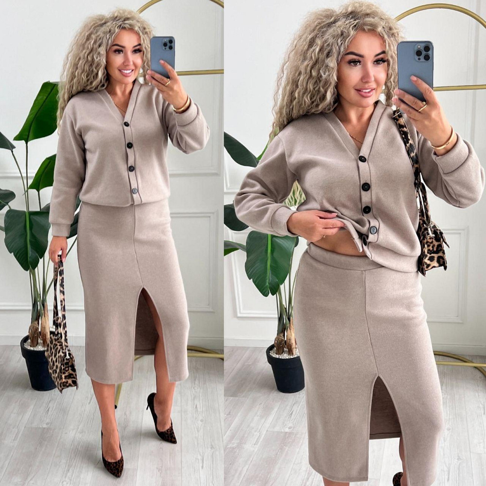 Женский невероятный костюм кардиган+юбка ангора вязка на трикотаже Моко, 40/42 Одесса - изображение 9