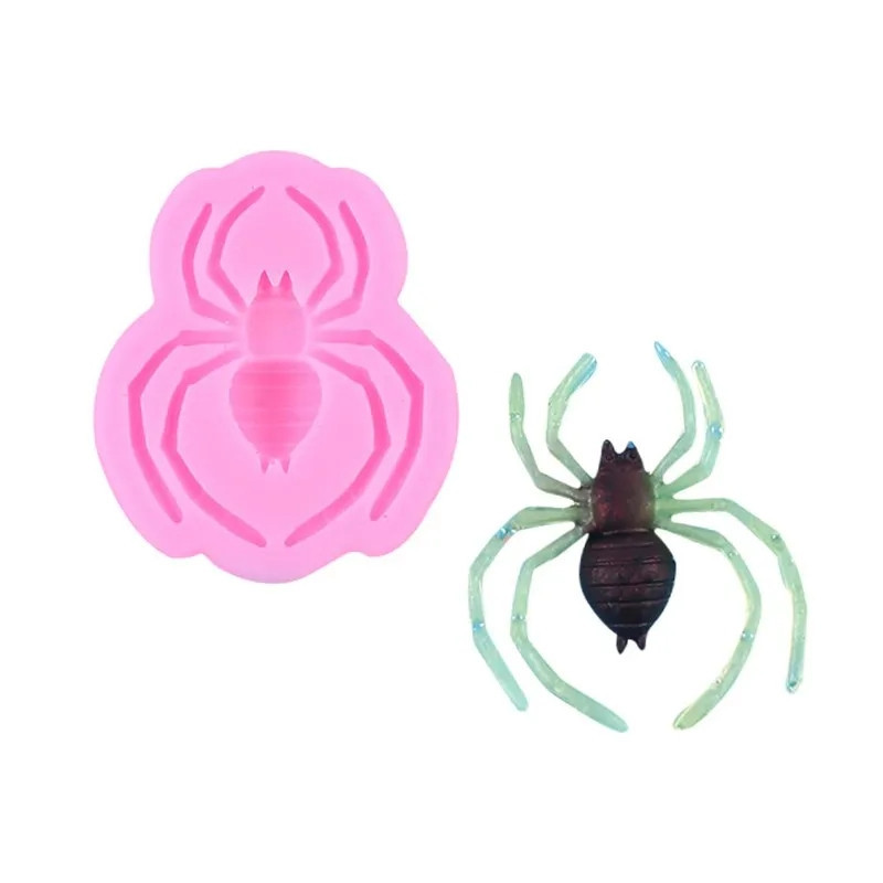 Молд силиконовый Паук 63 на 55 мм розовый Киев - изображение 3