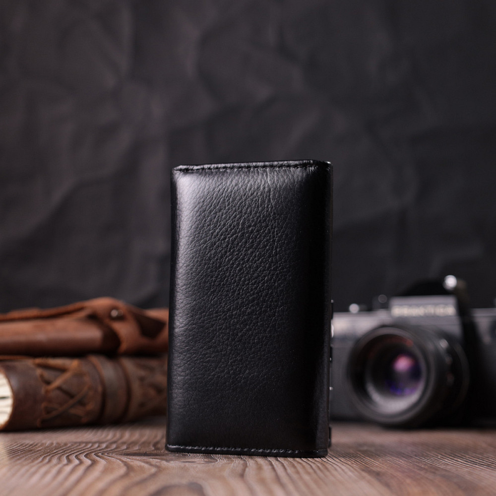 Практична ключниця із натуральної шкіри ST Leather 22483 Чорний Київ - фото 9