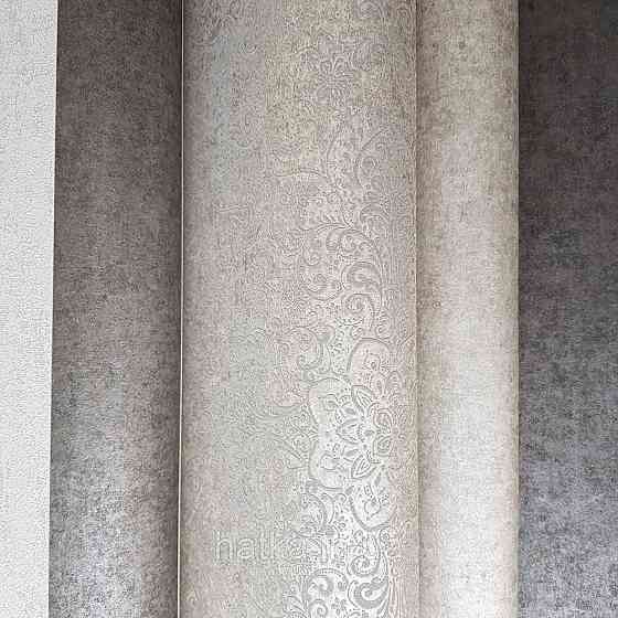 Шпалери флізелінові еко Rasch Kerala 0.53х10 м вензелі східний малюнок сіро рожеві сріблясті Київ