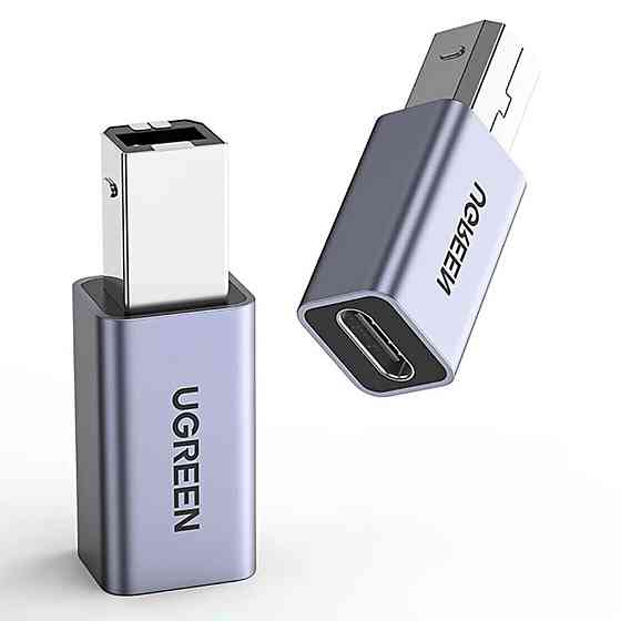 Переходник USB-C на USB-B Ugreen US382 для принтера, жесткого диска, док станции 20120 (Серый) Николаев