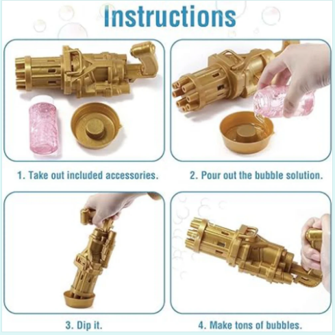 Генератор мильних бульбашок Bubble Gun Blaster "Кулемет" Bambi BB-04893 Вінниця