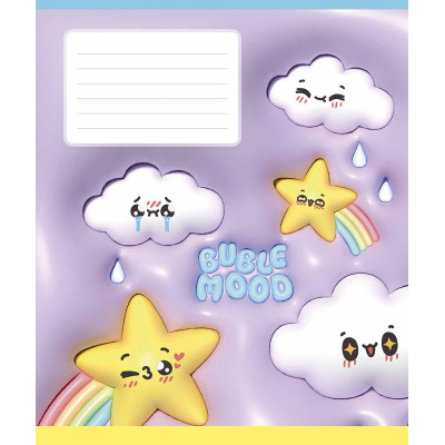 Зошит Школярик Buble mood 12 аркушів коса лінія (012-3544C) Вінниця - фото 2