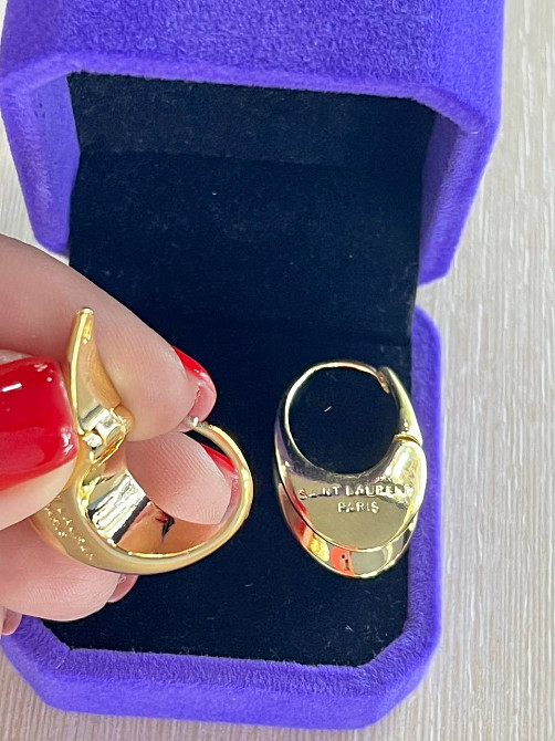 Сережки Saint Laurent позолота 18К Одеса - фото 7