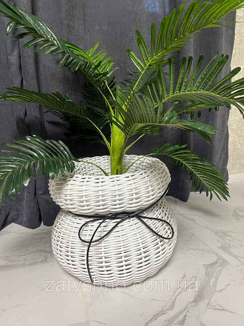 Корзина из ротанга плетеная белая Киев - изображение 7