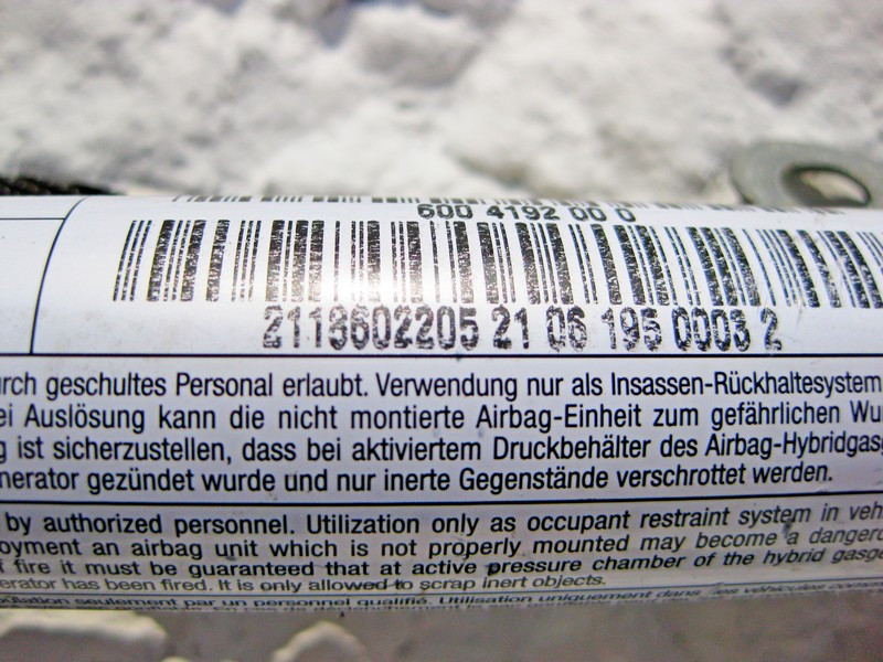 Mercedes-Benz  A2118602205 Стельова права подушка безпеки E-Class W211 Одеса - фото 4