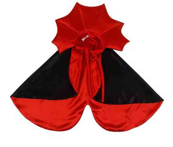 Плащ для собак і котів Вампір Хелловін М чорно-червоний Київ