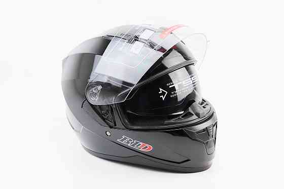 Шолом інтеграл, закритий (сертифікація DOT)+відкидні окуляри BLD-M67 М (57-58см), ЧОРНИЙ глянець Киев