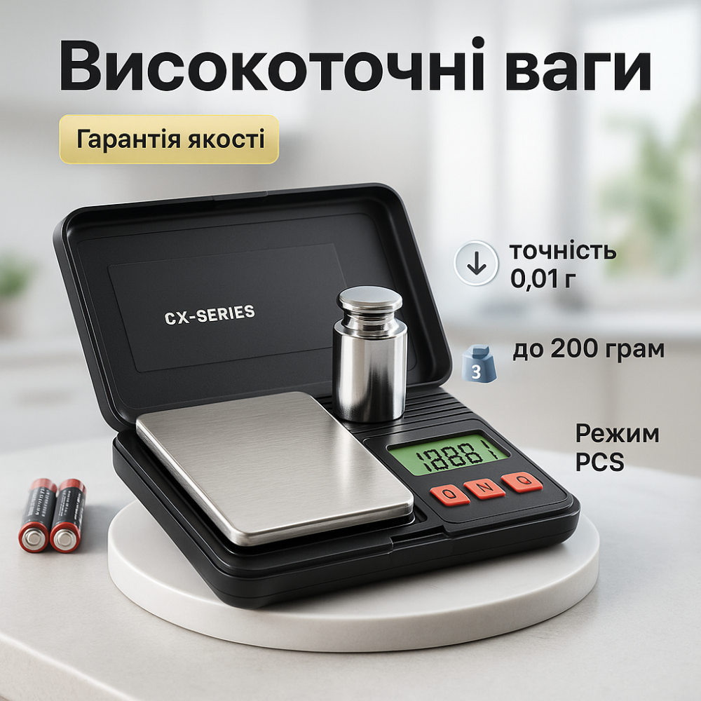 Ваги компактні золото, Точні кишенькові ювелірні ваги для зважування коштовностей EH-96 Львів - фото 17