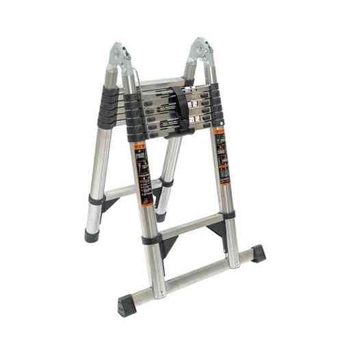 Лестница телескопическая 2.9м+2.9м, складная стремянка, нержавеющая сталь Киев