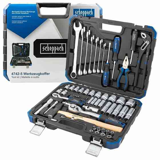 Набір інструментів 74 предметів 1/2", 1/4" SCHEPPACH SCH-4742-5 Одеса