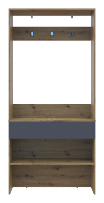 Прихожая Doros Сплит 94х39х200 см Дуб артизан/Графит (DRS-011469) Львов - изображение 4