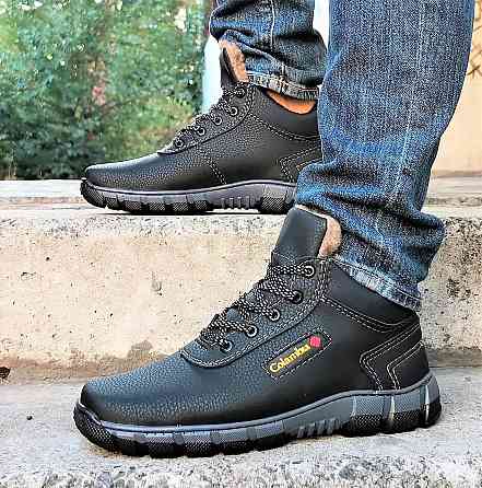 Ботинки Зимние Мужские Кроссовки на Меху Чёрные Зима (размеры: 41) Видео Обзор Днепр