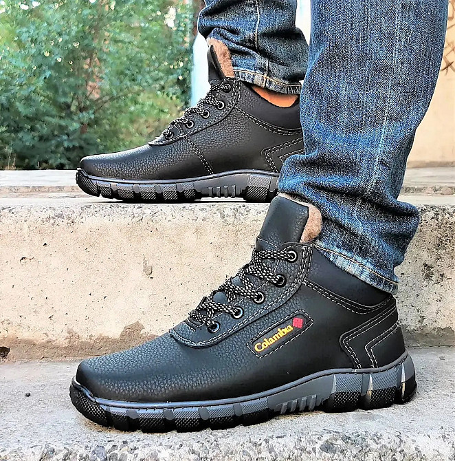 Ботинки Зимние Мужские Кроссовки на Меху Чёрные Зима (размеры: 41) Видео Обзор Днепр - изображение 5