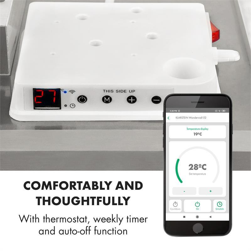 Инфракрасный обогреватель Wonderwall Smart 100x120 см управление через приложение 1200 Вт недельный таймер Ровно - изображение 7