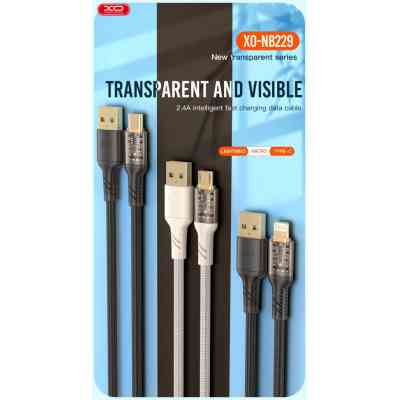Дата кабель USB 2.0 AM to Micro 5P 1.0m 2.4A white XO (NB229-M-1-WH) Вінниця