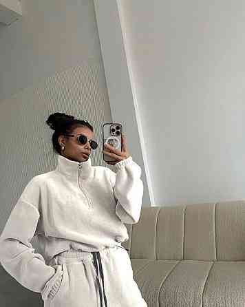 Женский теплый повседневный костюм двойной двухсторонний флис Одесса