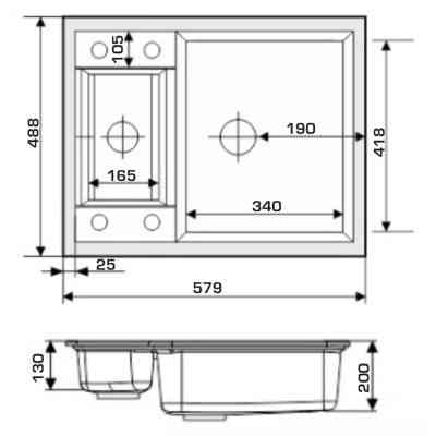 Мийка кухонна GRANADO SAMORA white (gr0905) Вінниця