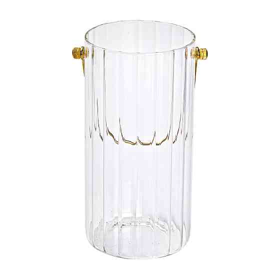 Yiwu Декоративна скляна ваза для квітів із ручкою 19,5 см. Коломия