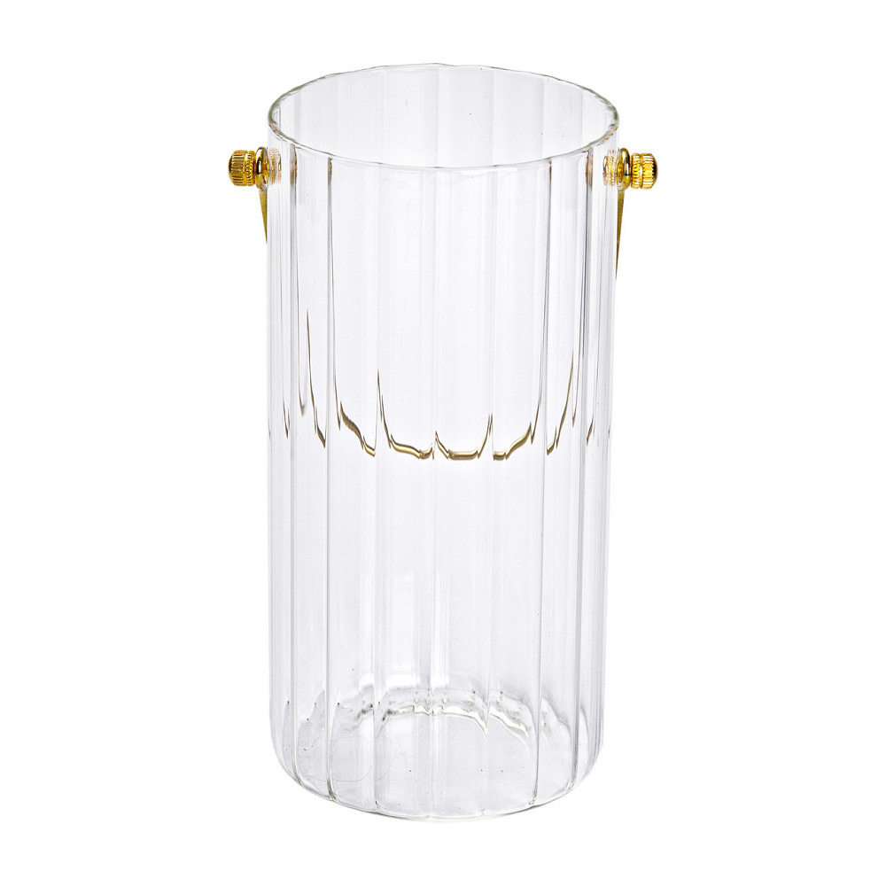 Yiwu Декоративна скляна ваза для квітів із ручкою 19,5 см. Коломия - фото 2