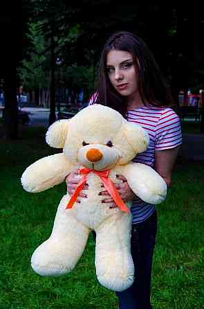 М'яка  іграшка подарунок на 8 березня плюшевий ведмедик Рафаель 80 см Персиковий Тернопіль