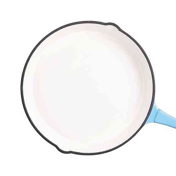 Набір чавунного посуду для приготування 3 каструлі та сковорода з емальованим покриттям Блакитний HP-1-7 Київ