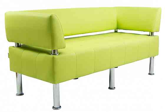 Диван Flay Office двойка со спинкой и подлокотниками 1550х650х750 Зеленый Киев