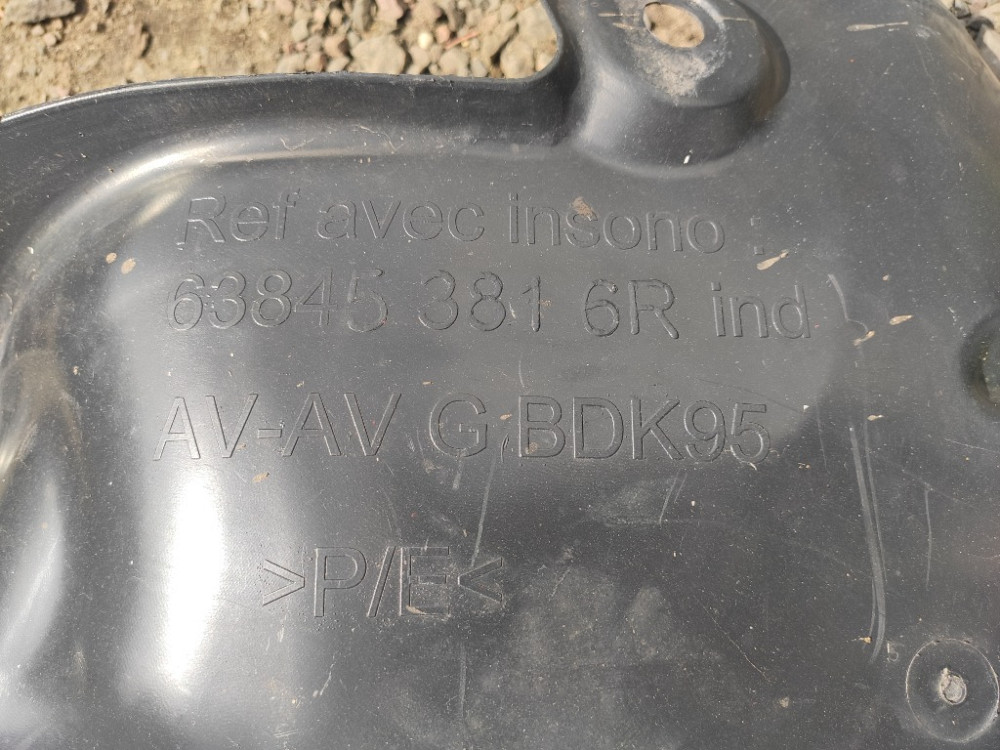 Підкрилок передній лівий Renault Megane III 2008-2015 (638453816R) Ковель - фото 3