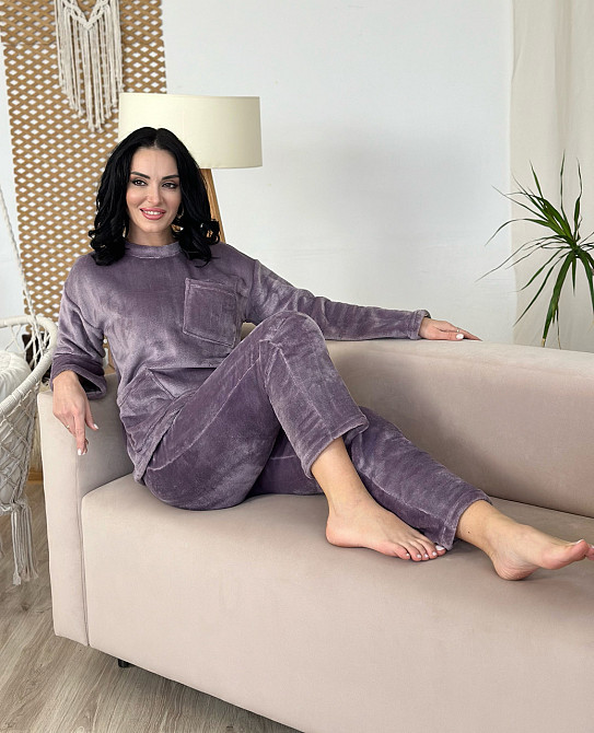 Махровый костюм с декоративными карманами Luci 42-44, Лиловый Киев - изображение 1