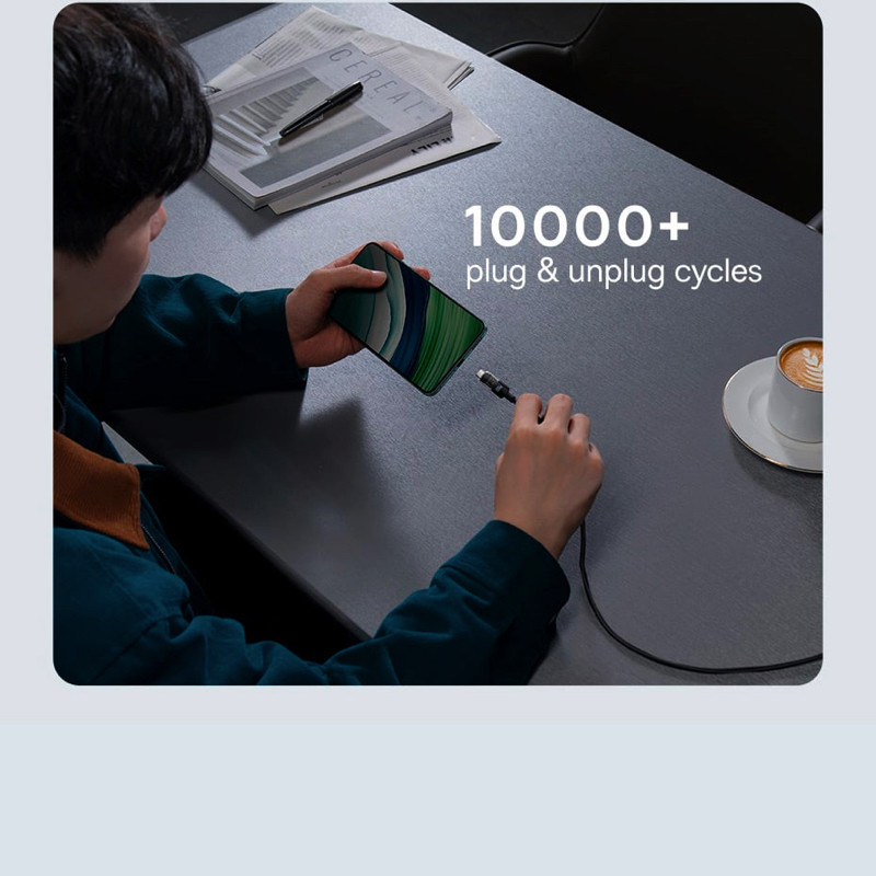 Кабель Baseus Gem Fast-Charging Data Cable USB to USB-C 100W 2m Cluster Black Киев - изображение 8