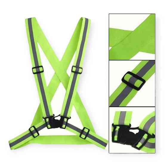 Пояс-підтяжки світловідбиваючий універсальний салатовий Мукачево