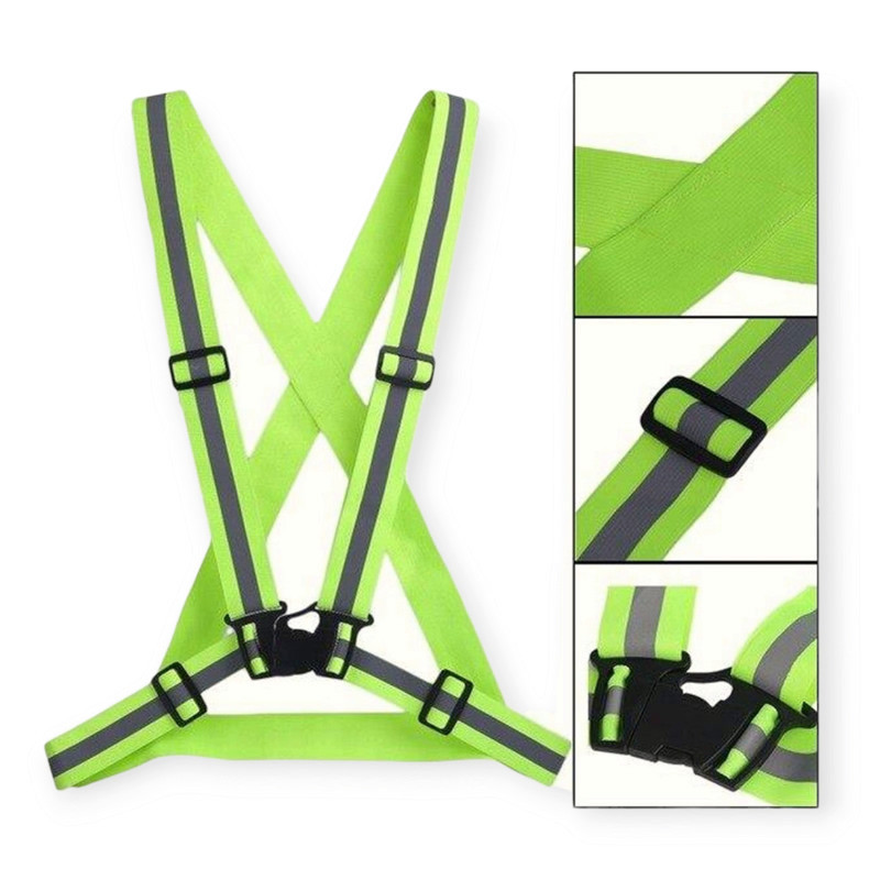 Пояс-підтяжки світловідбиваючий універсальний салатовий Мукачево - фото 1