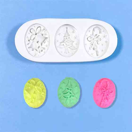 Молд новогодний из силикона 50 на 110 мм серый Киев