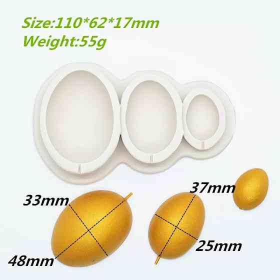 Молд для леденцов Яйца 110 на 62 мм серый Киев