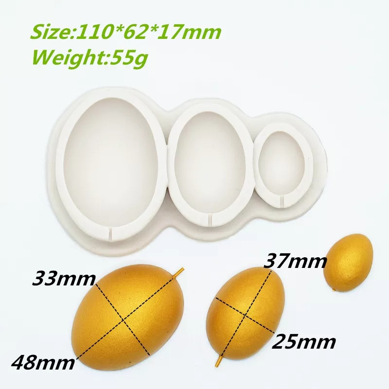 Молд для леденцов Яйца 110 на 62 мм серый Киев - изображение 2