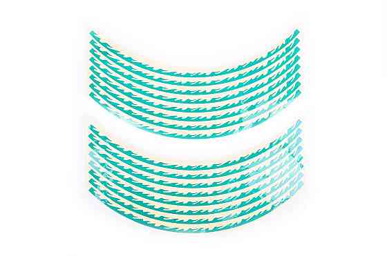 Наклейка на колесо 17 декор (16шт, зеленая) (#6065) Мукачево