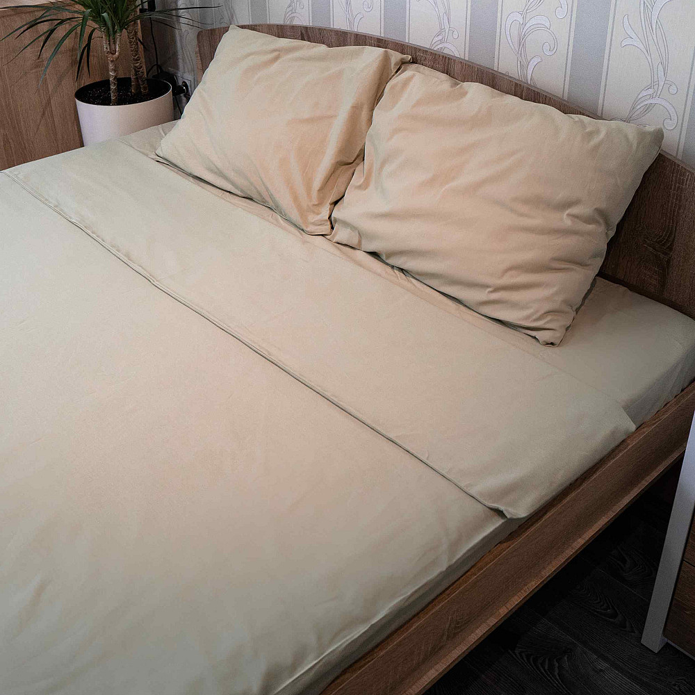 Підковдра 180x215 Поплін GM Textile 120 г/м2 Бавовна (Світло-коричневий) Суми - фото 3