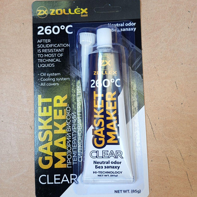 Zollex Gasket Maker (без запаха) прозрачный формирователь прокладок, 85 мл Полтава - изображение 1