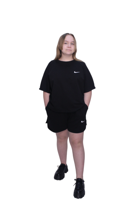 Женский летний спортивный костюм футболка с шортами Черный XL-XXL Харьков - изображение 2