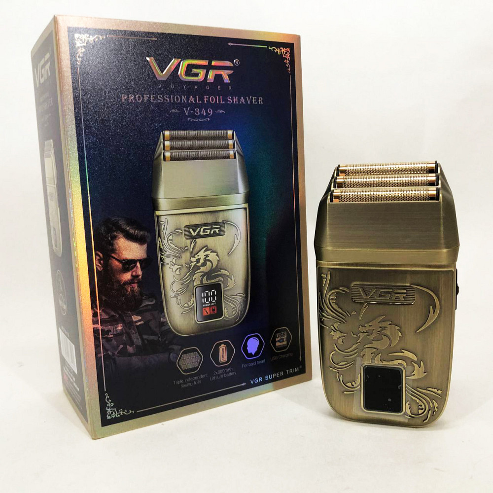 Акумуляторна бритва для гоління голови VGR, Портативна електробритва для бороди, Портативна бритва KO-77 Львів - фото 1