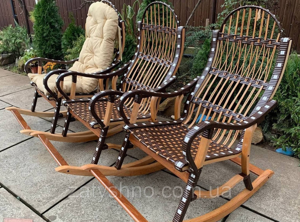 Кресло качалка из лозы для отдыха Киев - изображение 6