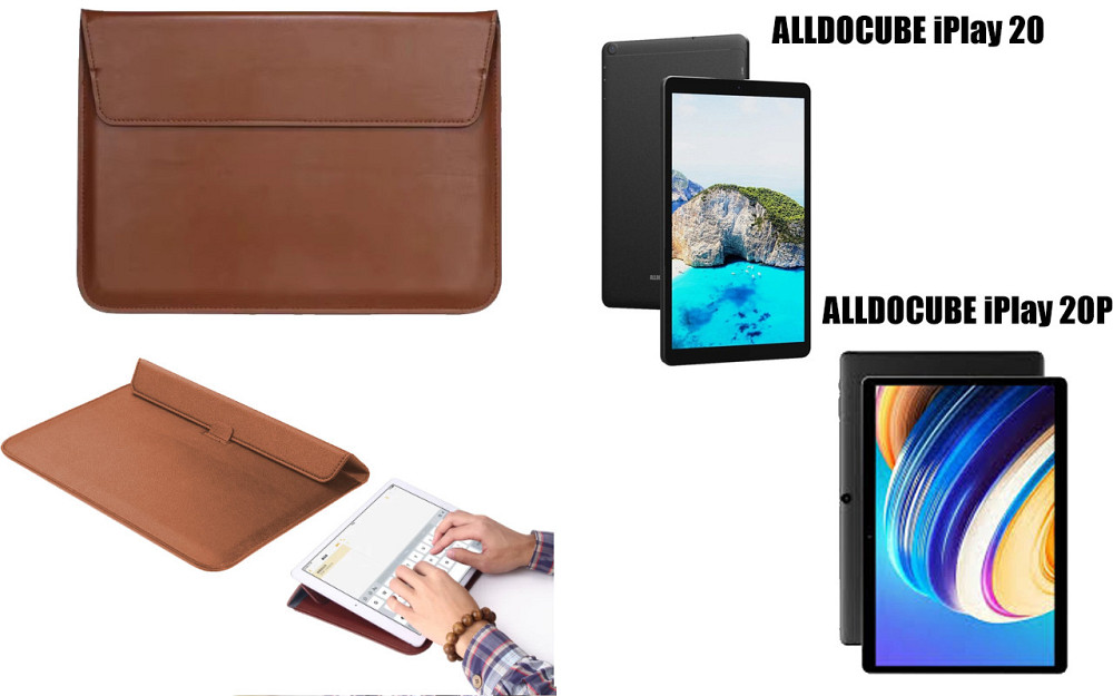 Чехол-конверт VitoCase для ALLDOCUBE iPlay 20, iPlay 20P, с функцией подставки для планшета Коричневый Киев - изображение 1