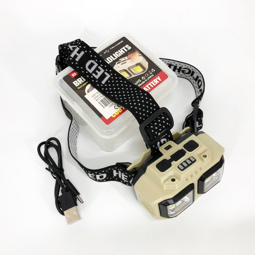 Ліхтар для голови зі світлодіодами HX-816S 2COB(white+red), Легкий ліхтарик на голову KL-55 Львів - фото 5