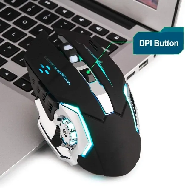Беспроводная игровая мышка T2 RGB подсветка USB Charge+Bluetooth бесшумная со встроенным аккумулятором Black Запорожье - изображение 8